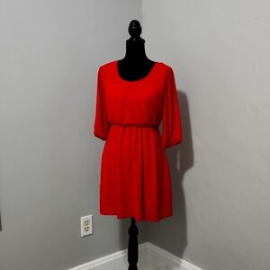 IZ Byer knee length red holiday dress